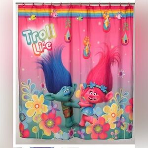 DreamWorks - Trolls ‘Troll Life’ Hugfest Fabric Shower Curtain NWT